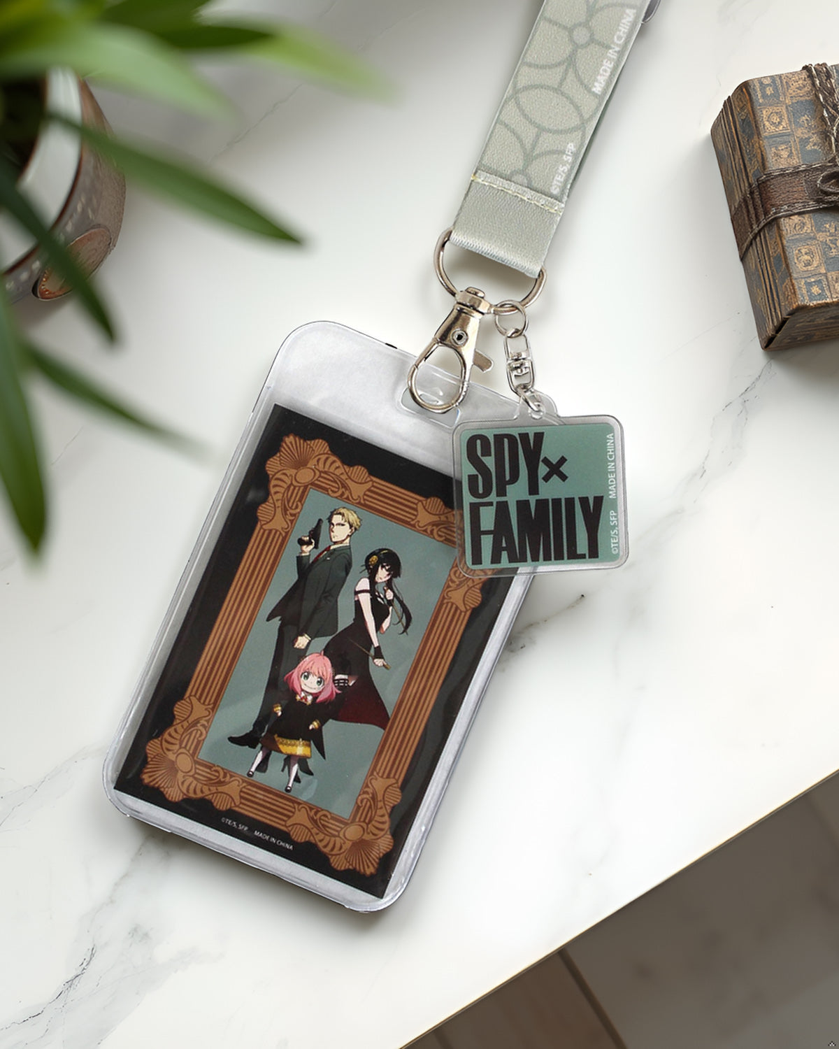 Spy x Family Merch ID Badge Holder Keychain Lanyard w/ Acrylic Charm