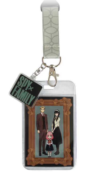 Spy x Family Merch ID Badge Holder Keychain Lanyard w/ Acrylic Charm