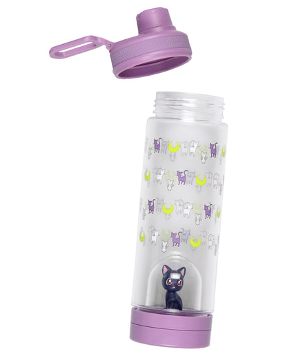 Sailor Moon Artemis Drinking Plastic Water Bottle With Inside Character Mold