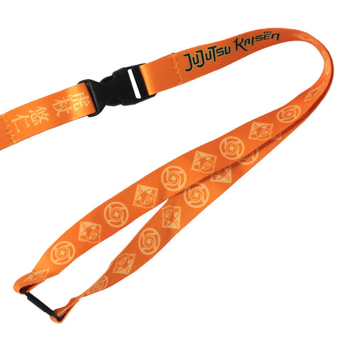 Jujutsu Kaisen Yuji Itadori Keychain ID Badge Holder Lanyard w/ Rubber  Pendant Orange