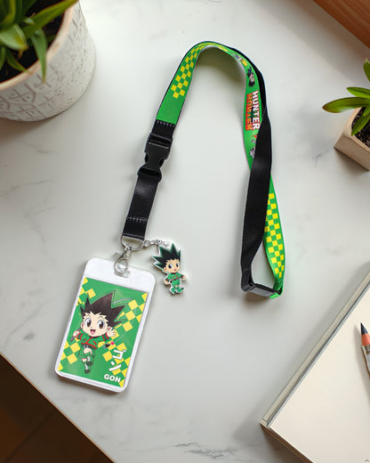 Hunter X Hunter Gon Merch ID Badge Holder Breakaway Lanyard w/ Acrylic Charm