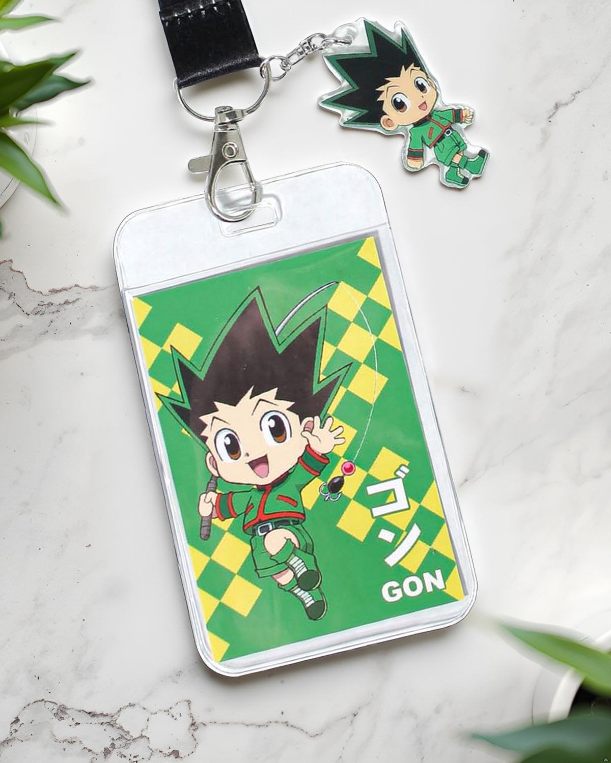 Hunter X Hunter Gon Merch ID Badge Holder Breakaway Lanyard w/ Acrylic Charm