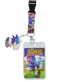 Sonic the Hedgehog Comic Strip ID Badge Holder Breakaway Lanyard w/ Rubber Charm