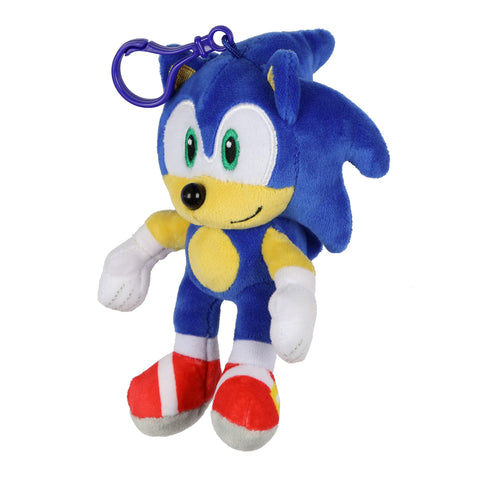 Sonic The Hedgehog Key Ring Plush Sonic Design Clip on Hook Keychain
