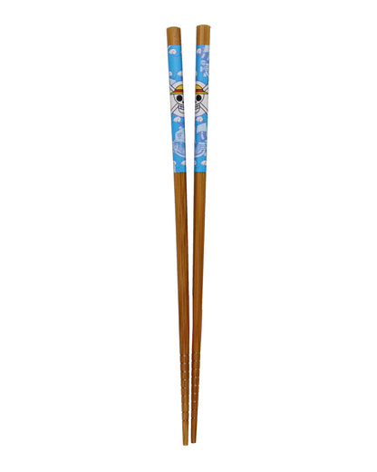 One Piece Luffy Straw Hat Pirates 2 Pairs Reusable Bamboo Chopsticks Gift Set