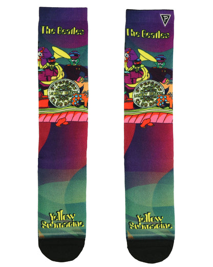 The Beatles Crew Socks Men's Yellow Submarine Sublimated Design 1-Pair Size 7-12