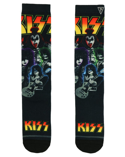 KISS Crew Socks Men's Rock Band Sublimated Portrait Design 1-Pair Size 7-12