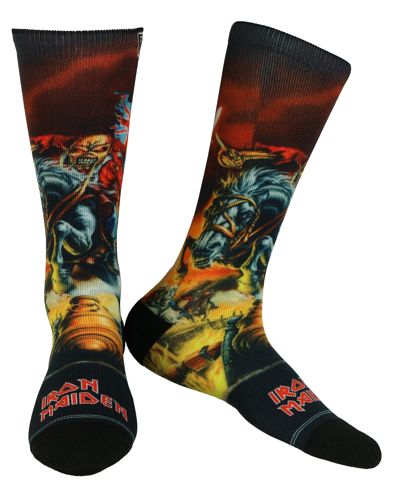 Iron Maiden Crew Socks Men's Eddie the Head Sublimated Design 1-Pair Size 7-12
