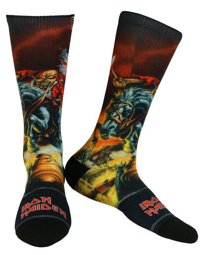 Iron Maiden Crew Socks Men's Eddie the Head Sublimated Design 1-Pair Size 7-12