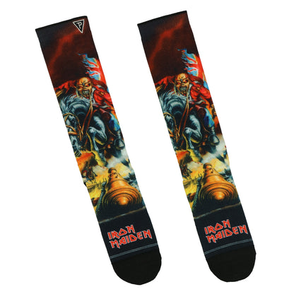 Iron Maiden Crew Socks Men's Eddie the Head Sublimated Design 1-Pair Size 7-12