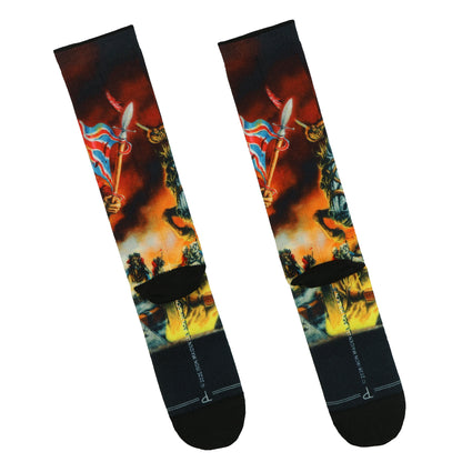 Iron Maiden Crew Socks Men's Eddie the Head Sublimated Design 1-Pair Size 7-12