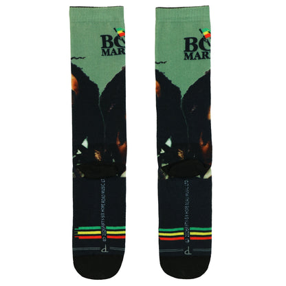 Bob Marley One Love Men's Mid-Calf Sublimated Crew Socks 1 Pair