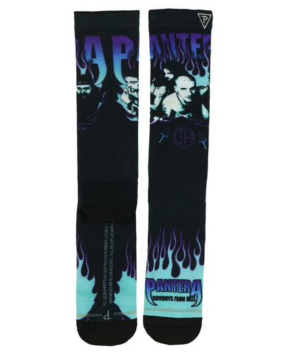 Pantera Crew Socks Men's Cowboys Album Heavy Metal Sublimated 1-Pair Size 7-12