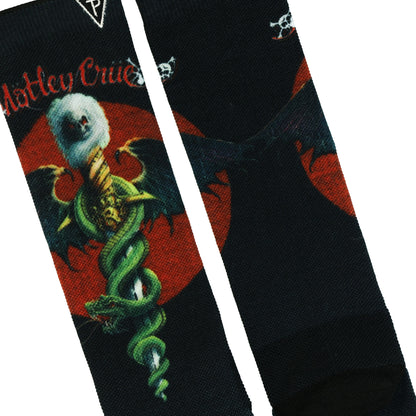Motley Crue Crew Socks Men's Dr. Feelgood Sublimated Design 1-Pair Shoe Size 7-12