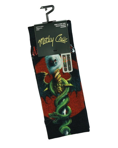Motley Crue Crew Socks Men's Dr. Feelgood Sublimated Design 1-Pair Shoe Size 7-12