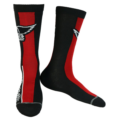 Aerosmith Crew Socks Men's Logo Stripe Design 2 Pair Adult Mid-Calf OSFM