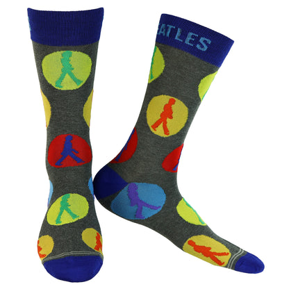 The Beatles Men's Logo Abbey Road Design 2-Pack Mid-Calf Crew Socks 2 Pair