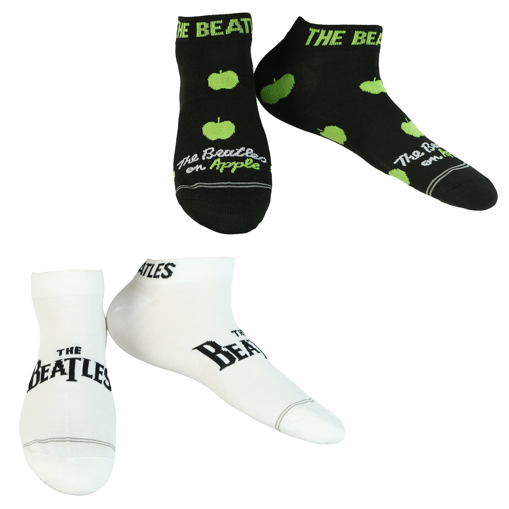 The Beatles Men's Assorted Band Designs 5-Pack Low Cut Ankle Socks, 5 Pair