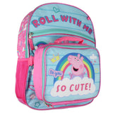 Peppa Pig Backpack Lunch Box Drawstring Bag Keychain Pencil Case 5 Piece Set