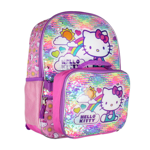Hello Kitty Backpack 5 Piece Set Lunch Bag Cinch Bag Gadget Case Water–  Seven Times Six