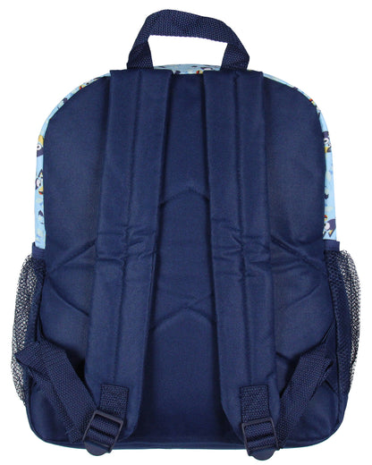 Bluey 14" Kids School Backpack Bag For Toys w/ Raised Character Designs
