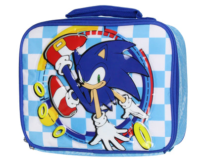 Sonic The Hedgehog Lunch Box Kickin' It Insulated Kids Lunch Bag Tote 10"