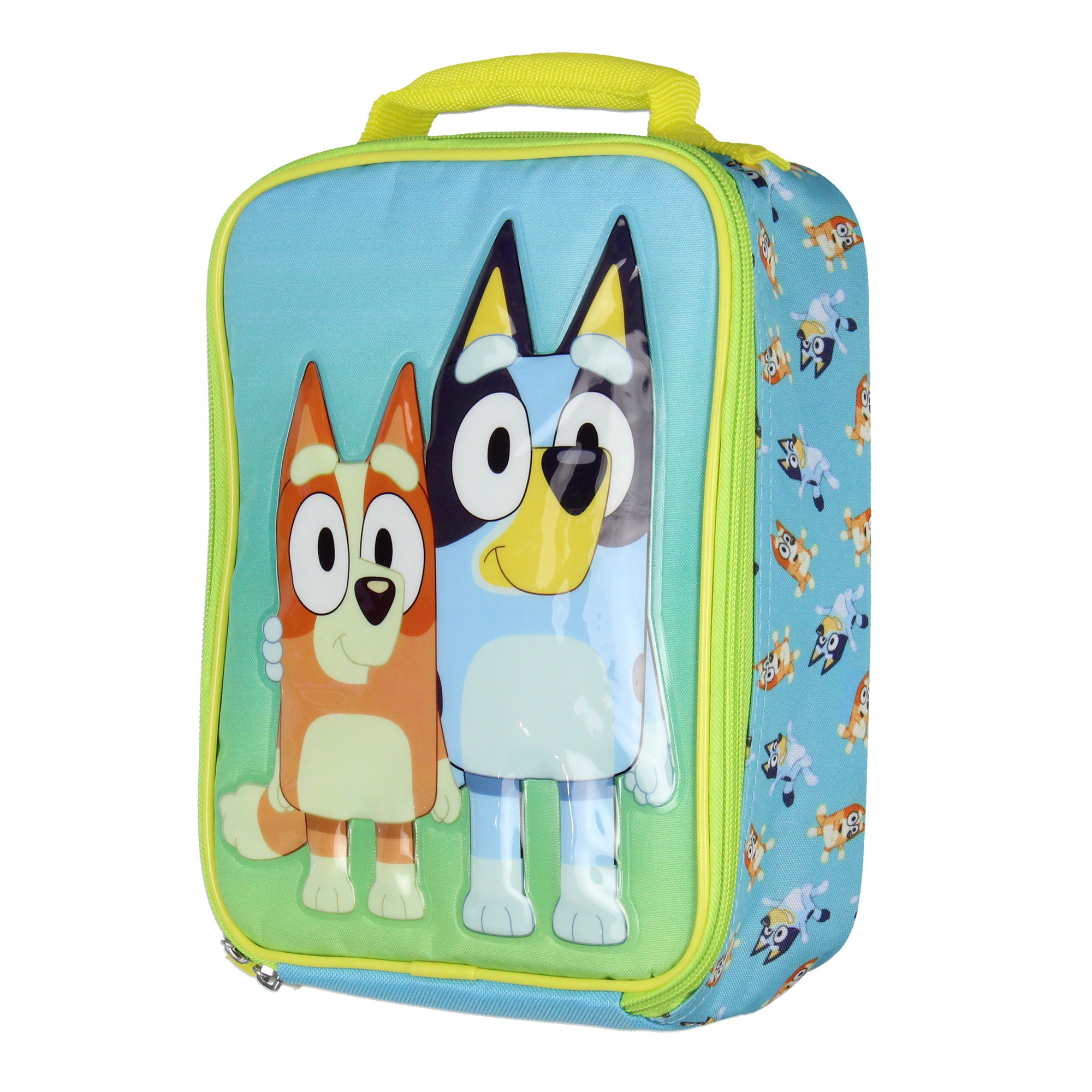 Bluey Kids Lunch Box Bluey And Bingo Raised Character Insulated Lunch Bag 10" - Seven Times Six