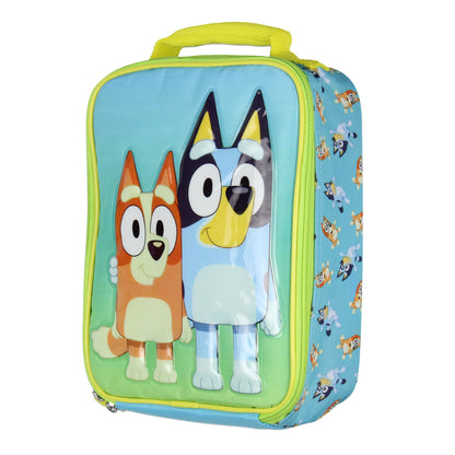 Bluey Kids Lunch Box Bluey And Bingo Raised Character Insulated Lunch Bag 10" - Seven Times Six