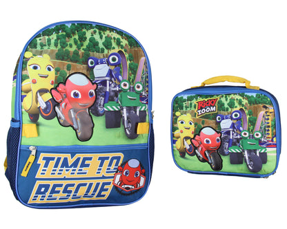 Ricky Zoom Backpack Set With Lunch Box | Great For Carrying Food and Drinks 16"