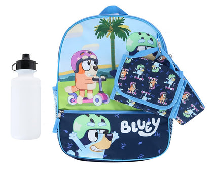 Bluey Backpack Set Lunch Box Bluey and Bingo Water Bottle 5 Piece For Kids