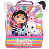 Gabby's Dollhouse Lunch Box 3D Gabby and Cats Dual-Compartment Insulated Lunch Bag