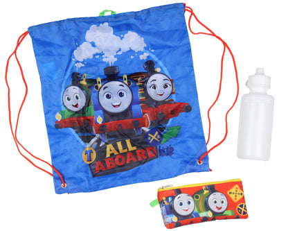 Thomas and Friends Backpack Lunch Box Pencil Water Bottle 5 Piece For Kids 16"