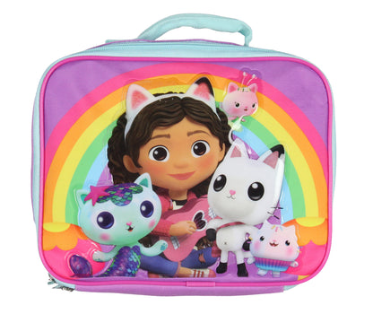 Gabby's Dollhouse Backpack Friend Lunch Box Pencil Water Bottle 5 Piece For Kids 16"