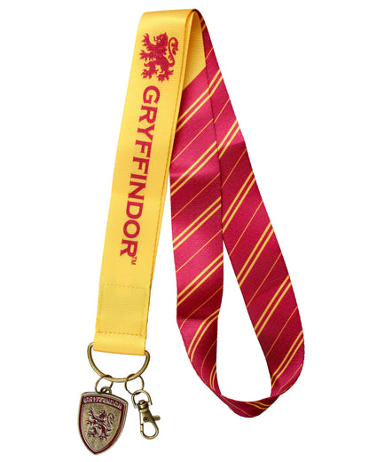 Harry Potter ID Lanyard With 2" Embossed Metal House Charm Pendant Gryffindor