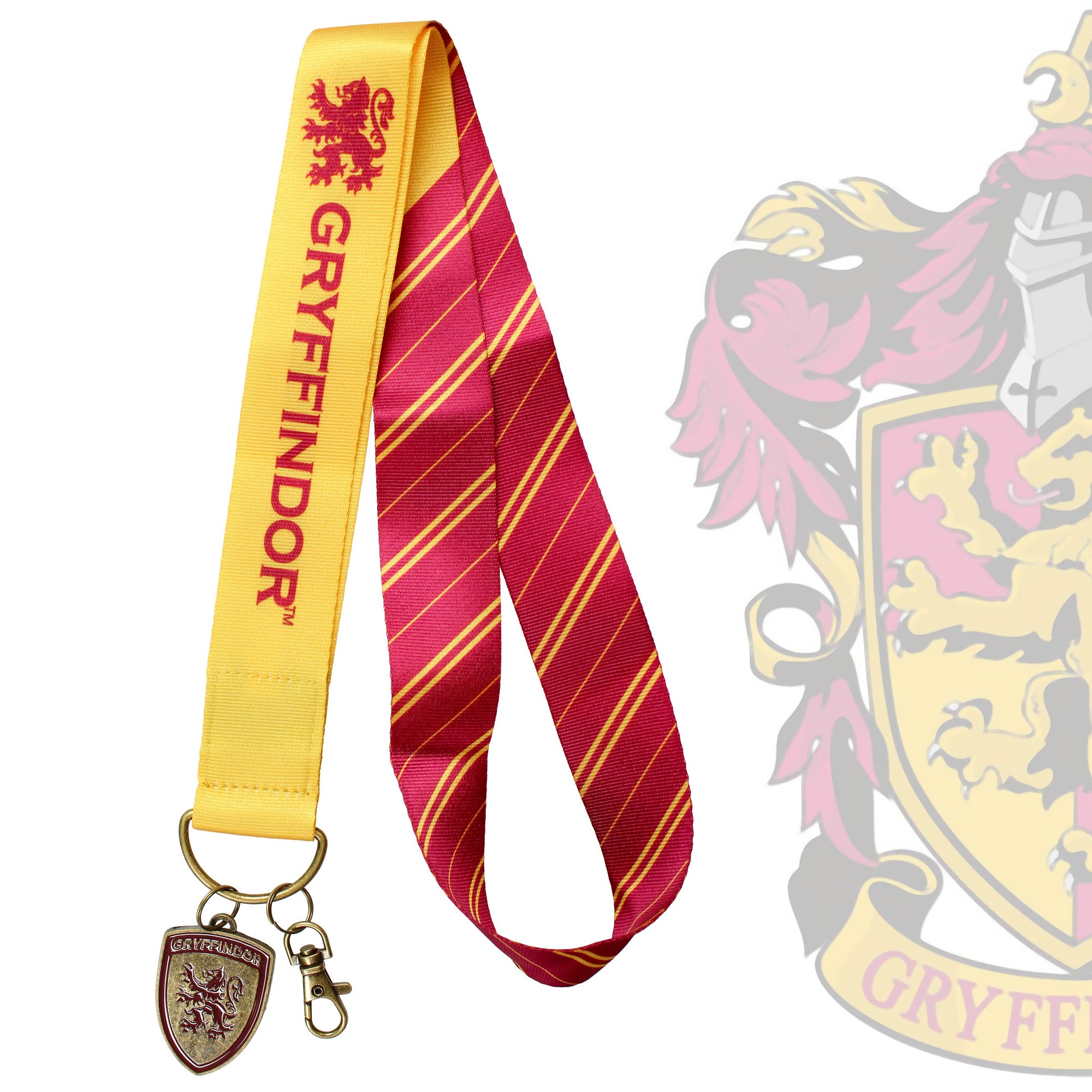 Harry Potter ID Lanyard With 2" Embossed Metal House Charm Pendant Gryffindor