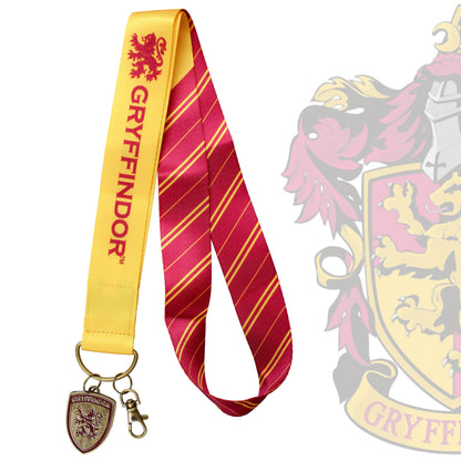 Harry Potter ID Lanyard With 2" Embossed Metal House Charm Pendant Gryffindor