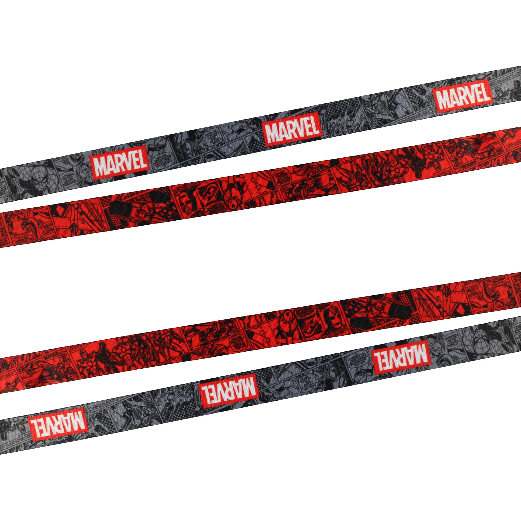 Marvel Lanyard ID Badge Holder And 2" Charm Pendant With Raised Script