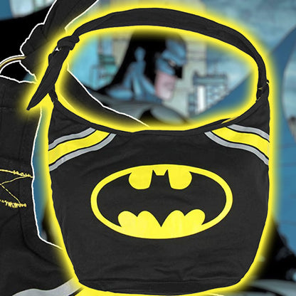 DC Comics Classic Batman Logo Junior's Hobo Bag Shoulder Purse