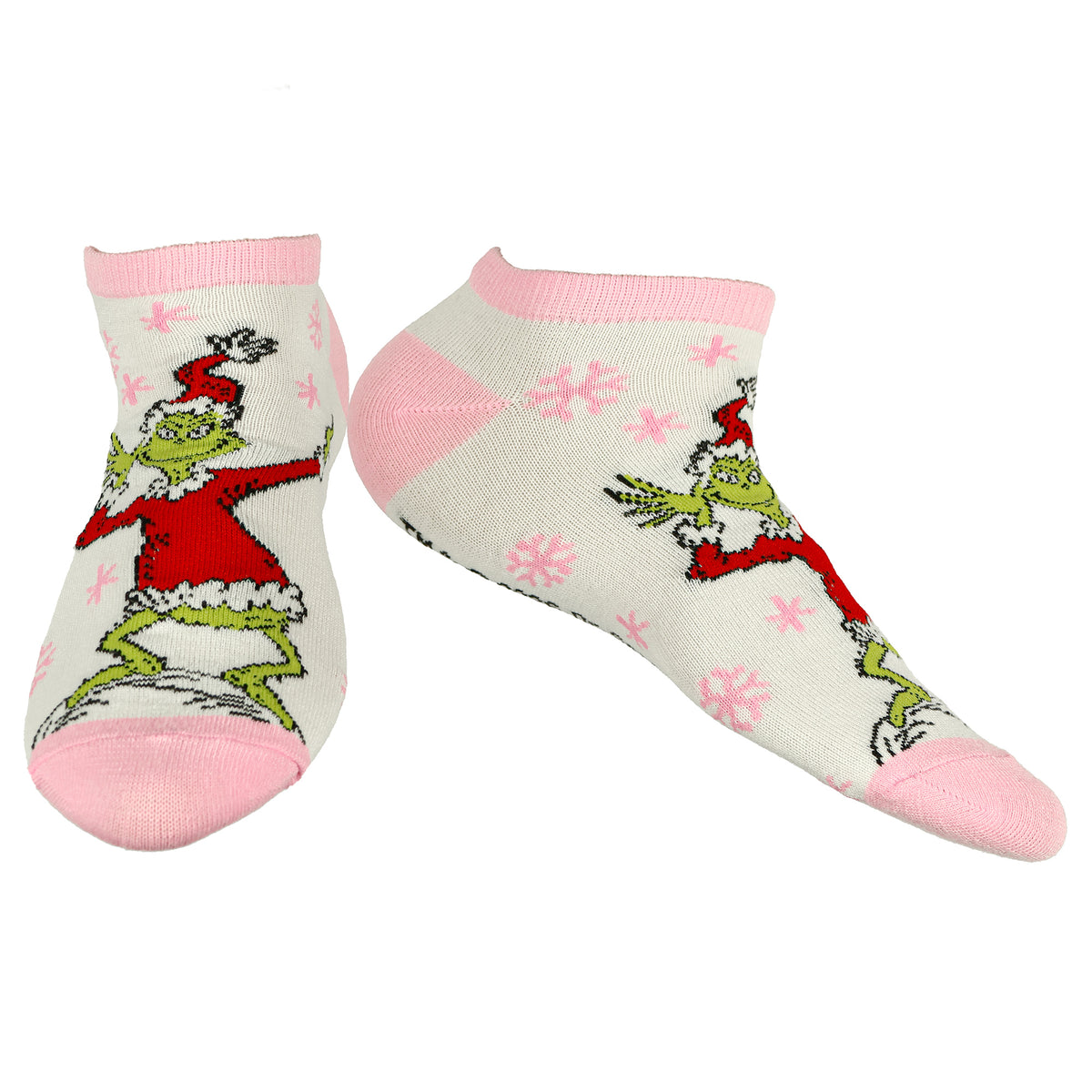 Dr. Seuss The Grinch Women's Festive Holiday 5-Pack Low Cut No-Show Socks