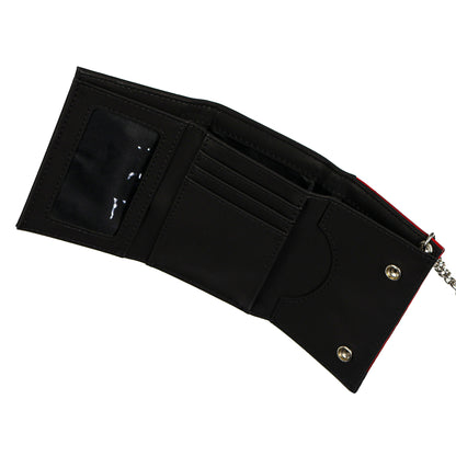 Ghostface Horror Club Tri-Fold Snap Chain Wallet With Loop Strap