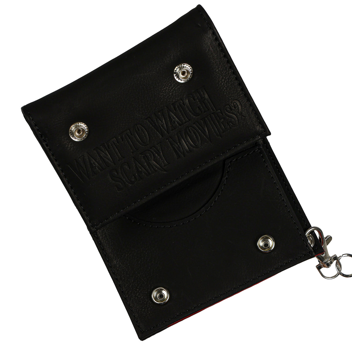Ghostface Horror Club Tri-Fold Snap Chain Wallet With Loop Strap