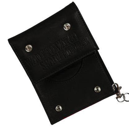 Ghostface Horror Club Tri-Fold Snap Chain Wallet With Loop Strap