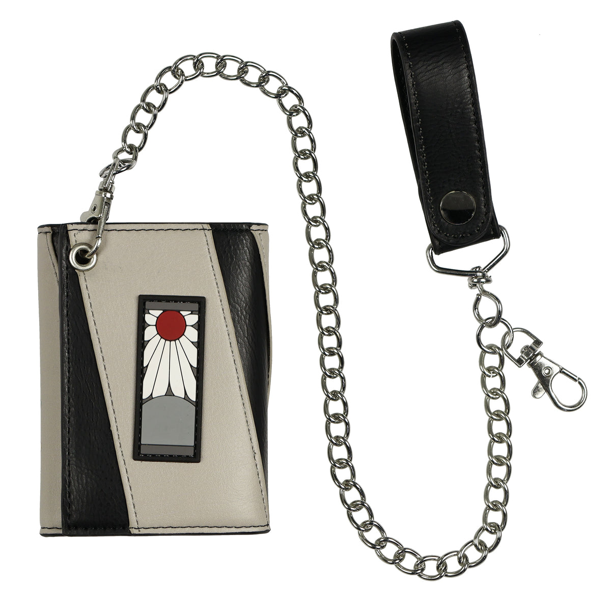 Demon Slayer Tanjiro Kamado Tri-Fold Snap Wallet with Chain and Loop Strap