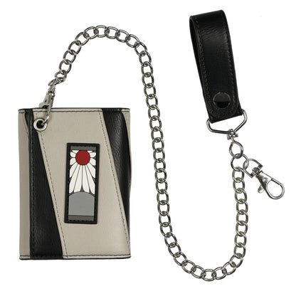 Demon Slayer Tri-Fold Wallet Tanjiro Kamado with Chain and Snap Belt Clip