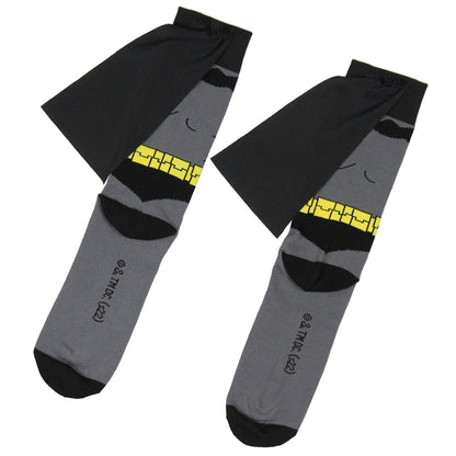 DC Comics Men's Adult Batman Cape Crew Mid-Calf Socks