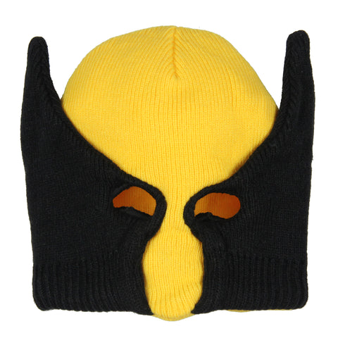 Marvel Wolverine Beanie X-Men Costume Character Mask Cuff Knit Beanie Hat