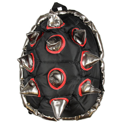 BioDomes Spiked Black-Red Turtle Shell Backpack 19"