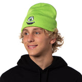 Neff Monsters Inc. Mike Wazowski Embroidered Face Fold Cuff Adult Beanie OSFM