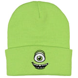 Neff Monsters Inc. Mike Wazowski Embroidered Face Fold Cuff Adult Beanie OSFM