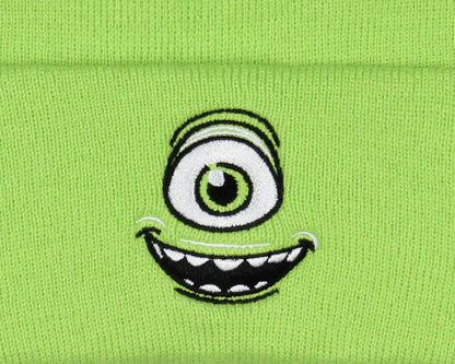 Neff Monsters Inc. Mike Wazowski Embroidered Face Fold Cuff Adult Beanie OSFM